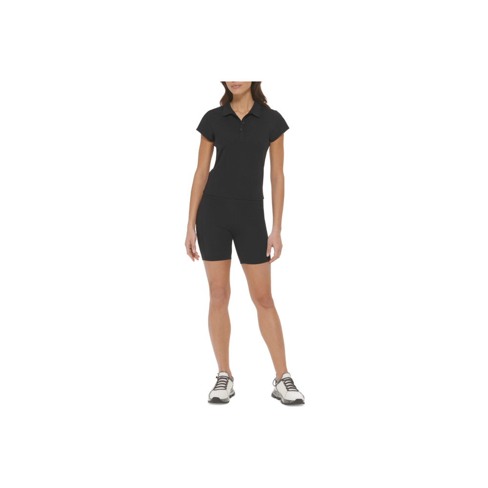 DKNY Sport Women Balance Polo Top Black Size XS